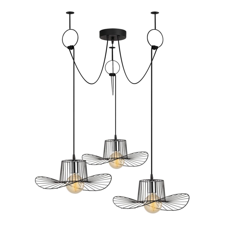 Lestenec na vrvici TEL 3xE27/40W/230V spider
