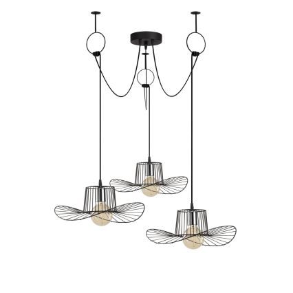 Lestenec na vrvici TEL 3xE27/40W/230V spider