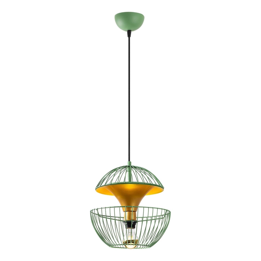 Lestenec na vrvici TELMANDER 1xE27/40W/230V zelena