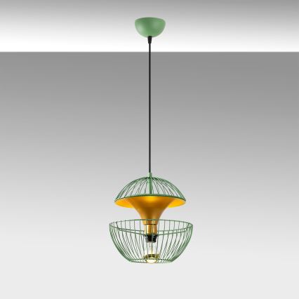 Lestenec na vrvici TELMANDER 1xE27/40W/230V zelena