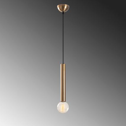 Lestenec na vrvici TEMPO 1xE27/40W/230V, zlate barve