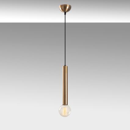 Lestenec na vrvici TEMPO 1xE27/40W/230V, zlate barve
