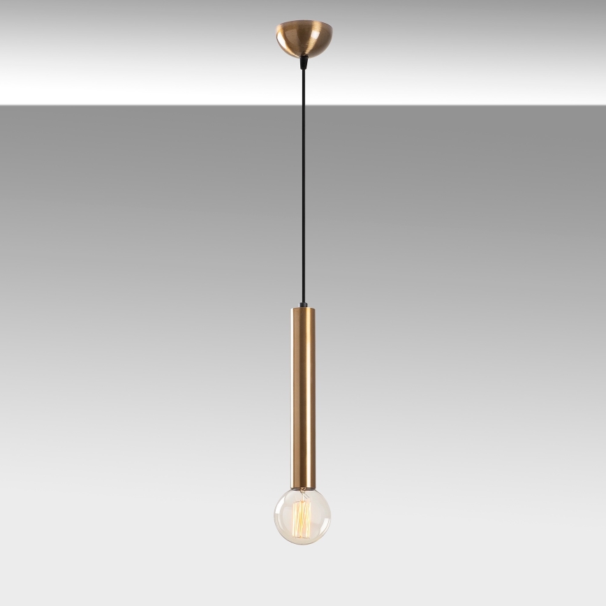 Lestenec na vrvici TEMPO 1xE27/40W/230V, zlate barve