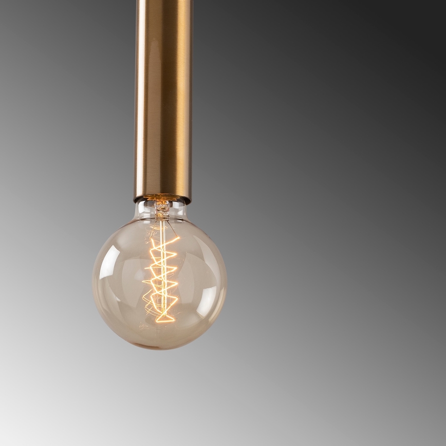 Lestenec na vrvici TEMPO 1xE27/40W/230V, zlate barve