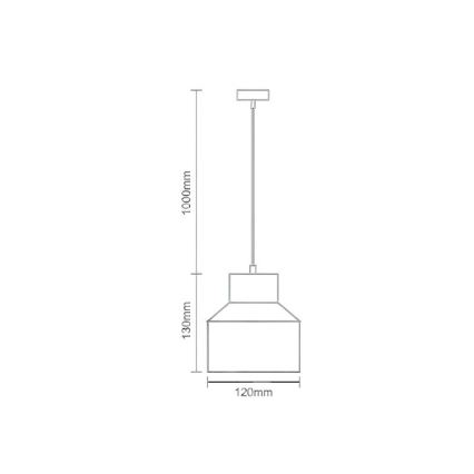 Lestenec na vrvici TERRAZZO 1xE27/60W/230V pr. 12 cm krem barva