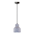 Lestenec na vrvici TERRAZZO 1xE27/60W/230V pr. 12 cm siva