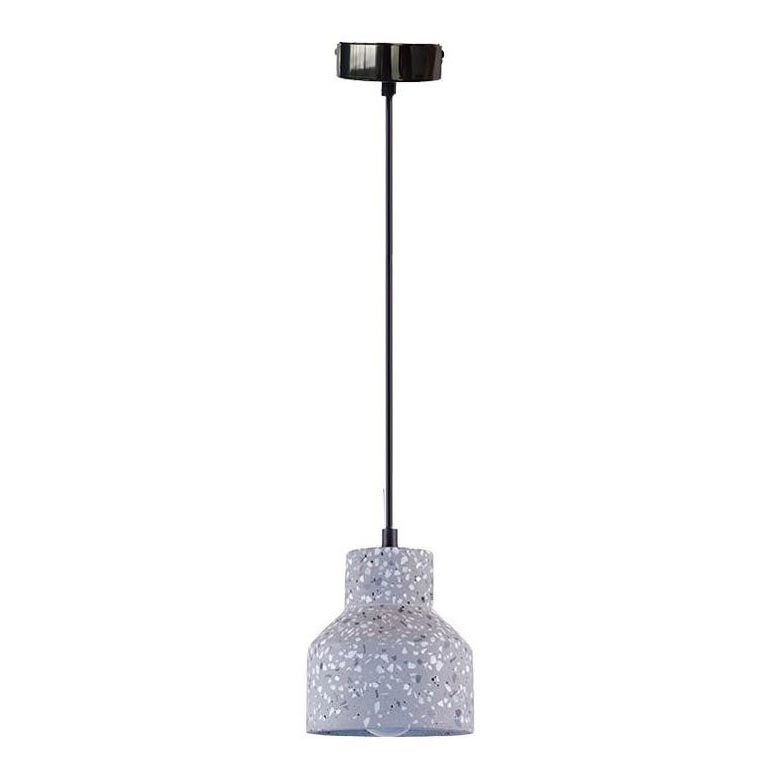 Lestenec na vrvici TERRAZZO 1xE27/60W/230V pr. 12 cm siva