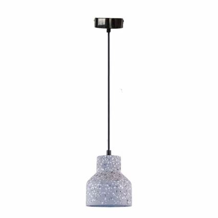 Lestenec na vrvici TERRAZZO 1xE27/60W/230V pr. 12 cm siva