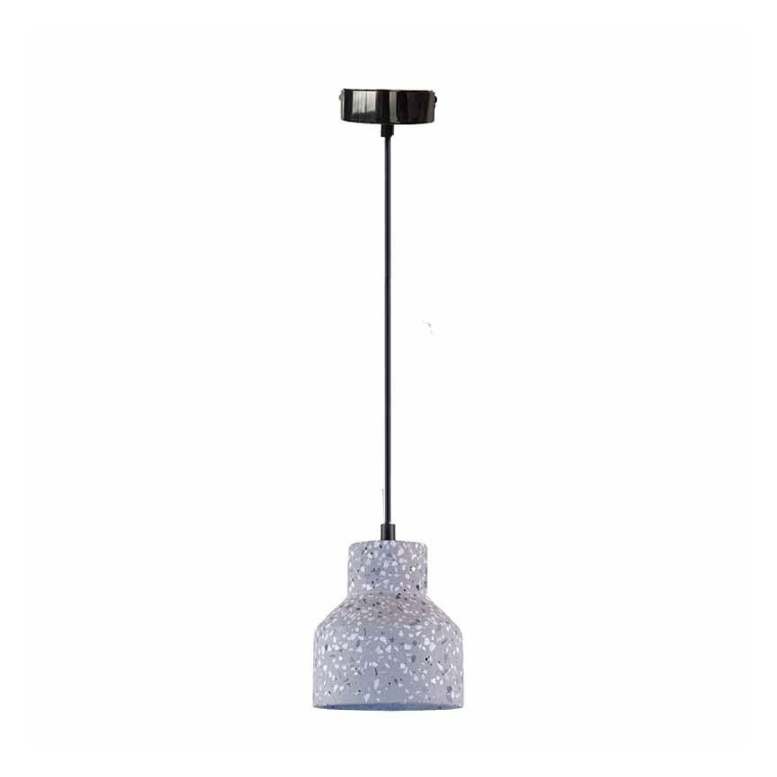 Lestenec na vrvici TERRAZZO 1xE27/60W/230V pr. 12 cm siva