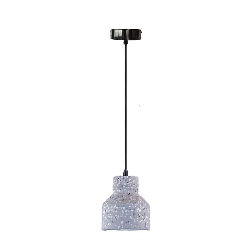 Lestenec na vrvici TERRAZZO 1xE27/60W/230V pr. 12 cm siva