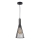 Lestenec na vrvici TIANA 1xE27/20W/230V pr. 15,5 cm črna