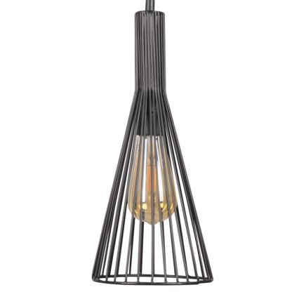 Lestenec na vrvici TIANA 1xE27/20W/230V pr. 15,5 cm črna