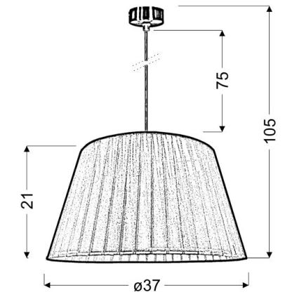 Lestenec na vrvici TIZIANO 1xE27/60W/230V roza