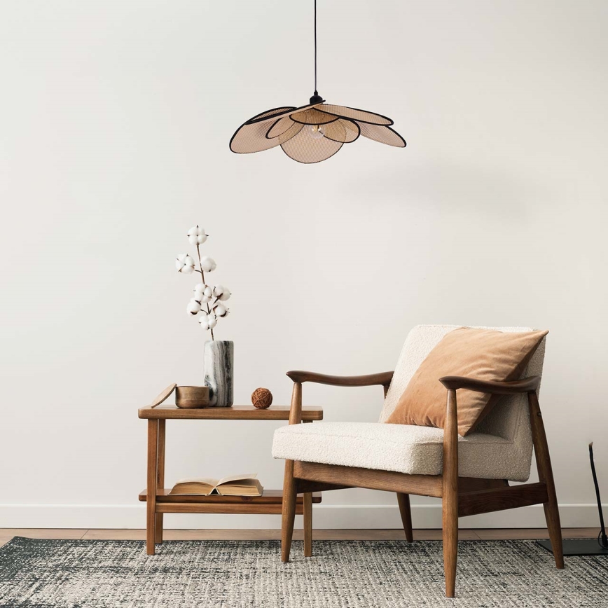 Lestenec na vrvici TOBAGO 1xE27/20W/230V pr. 60 cm bež