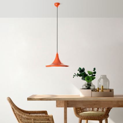 Lestenec na vrvici TOM 1xE27/40W/230V oranžna