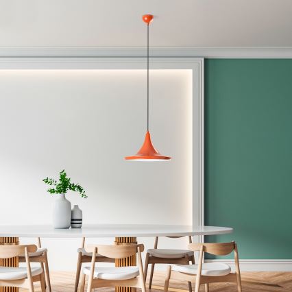 Lestenec na vrvici TOM 1xE27/40W/230V oranžna