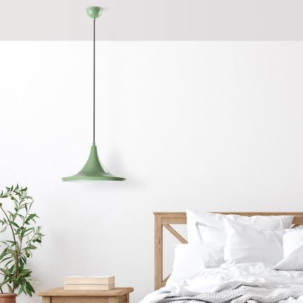 Lestenec na vrvici TOM 1xE27/40W/230V zelena