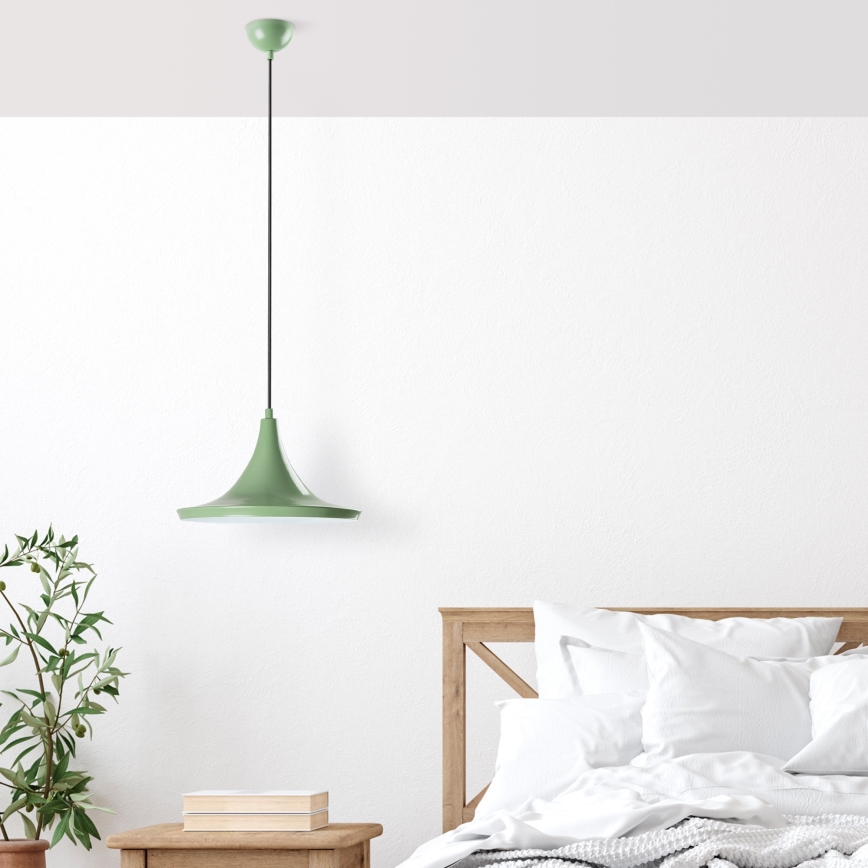 Lestenec na vrvici TOM 1xE27/40W/230V zelena