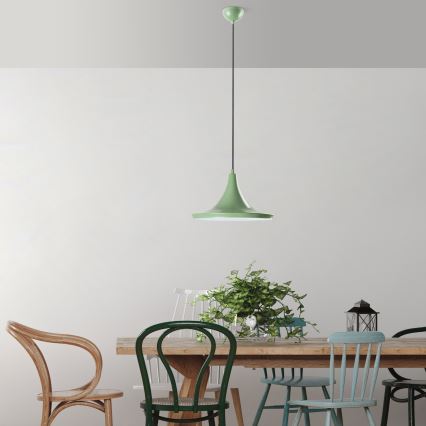 Lestenec na vrvici TOM 1xE27/40W/230V zelena