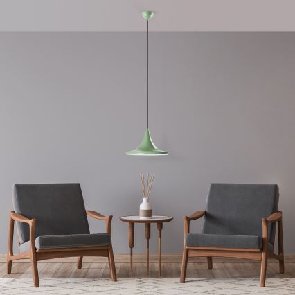 Lestenec na vrvici TOM 1xE27/40W/230V zelena