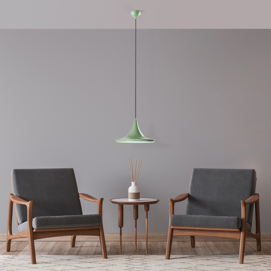 Lestenec na vrvici TOM 1xE27/40W/230V zelena