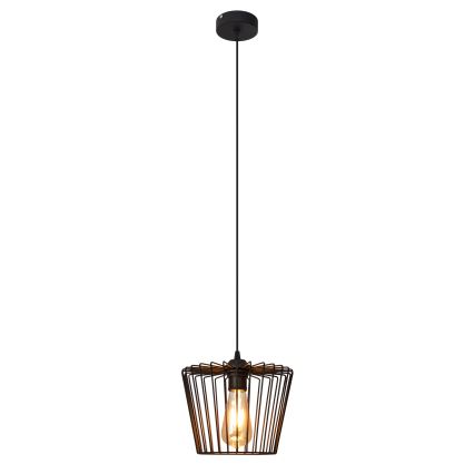 Lestenec na vrvici TORRI 1xE27/15W/230V pr. 23 cm črna