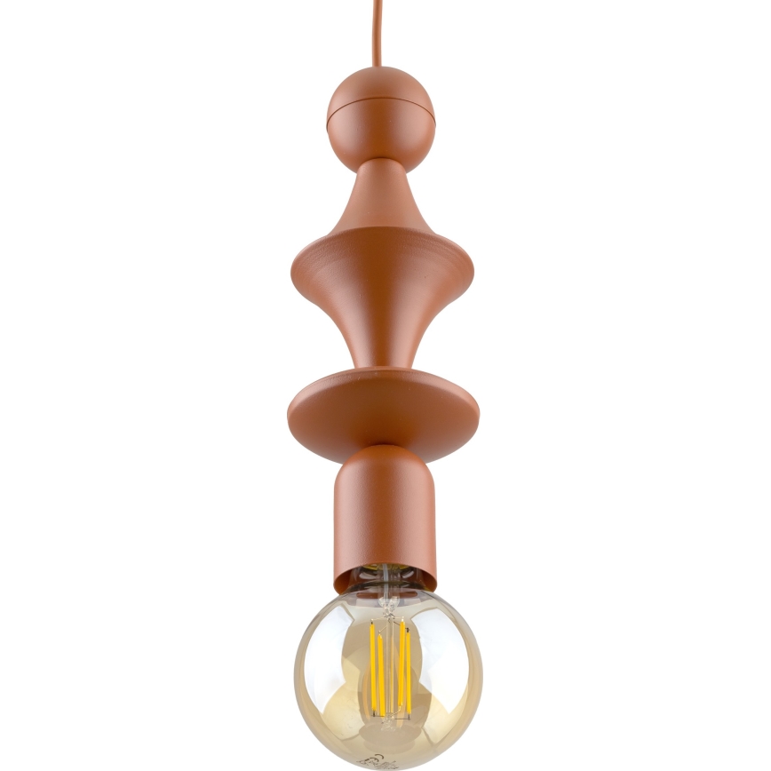 Lestenec na vrvici TOWER 1xE27/15W/230V opečna