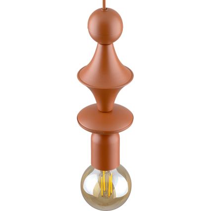 Lestenec na vrvici TOWER 1xE27/15W/230V opečna