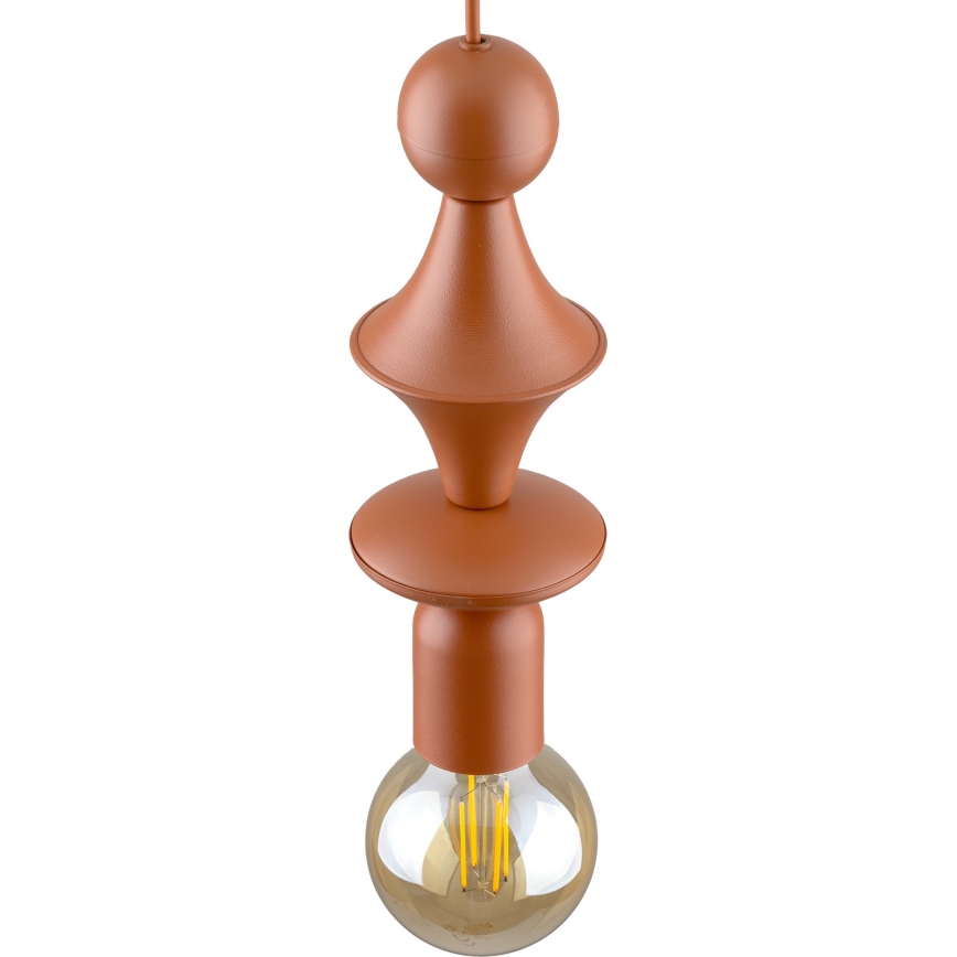 Lestenec na vrvici TOWER 1xE27/15W/230V opečna