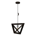 Lestenec na vrvici TRIGONON 1xE27/60W/230V bukev