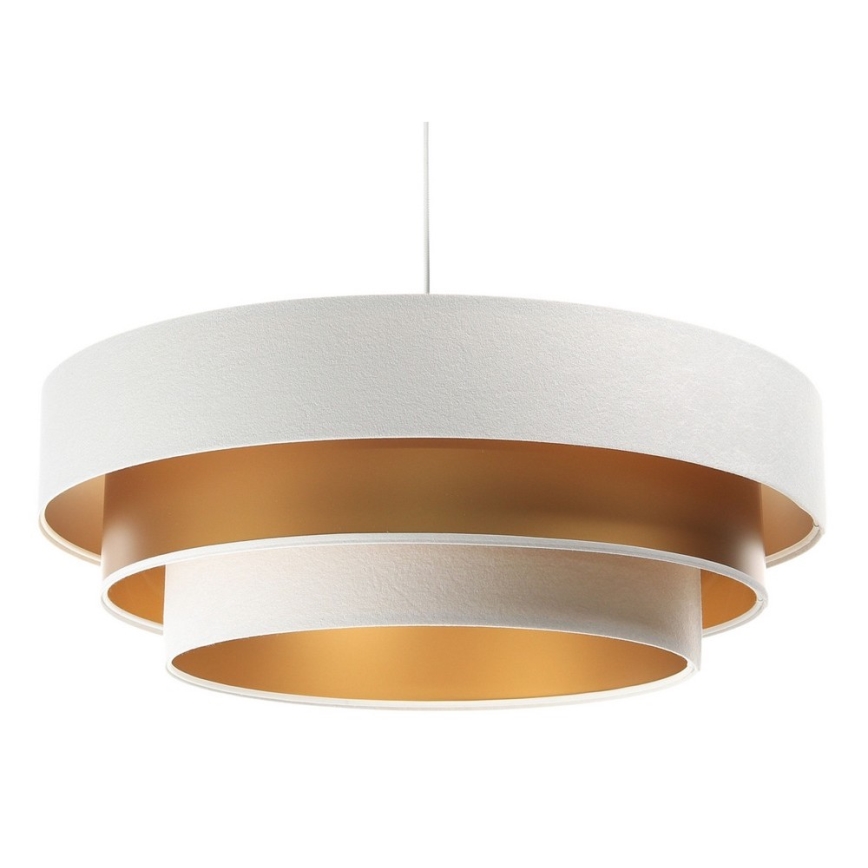 Lestenec na vrvici TRINITI 1xE27/60W/230V bela/zlata