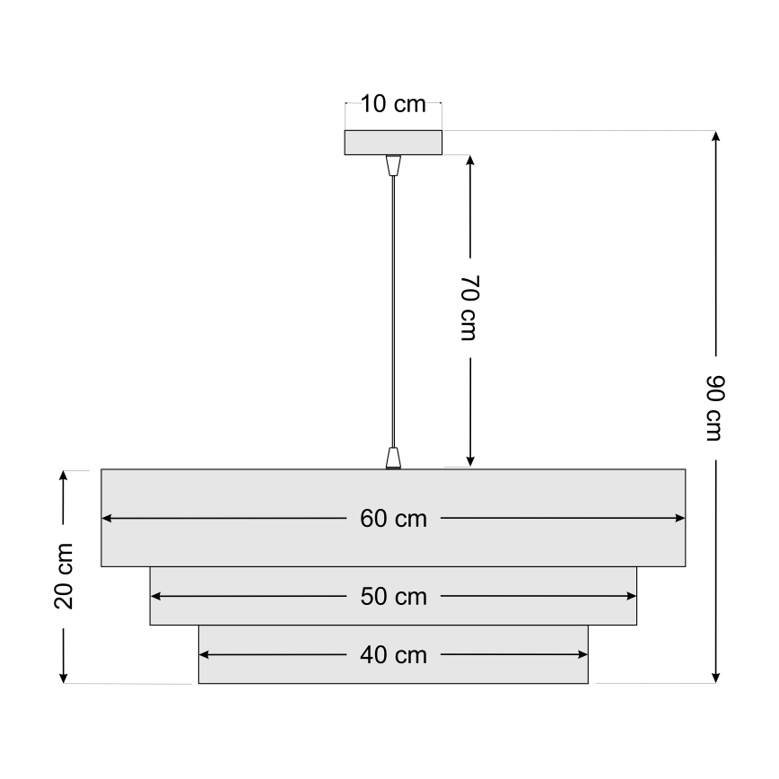 Lestenec na vrvici TRINITI 1xE27/60W/230V bež/zlata
