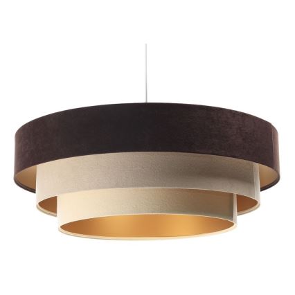 Lestenec na vrvici TRINITI 1xE27/60W/230V rjava/bež/zlata