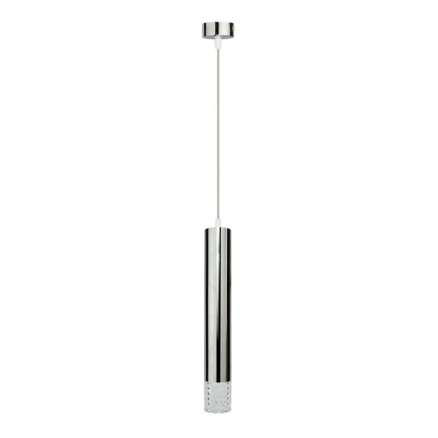 Lestenec na vrvici TUBI 1xGU10/8W/230V sijajni krom