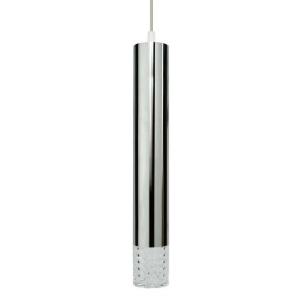 Lestenec na vrvici TUBI 1xGU10/8W/230V sijajni krom