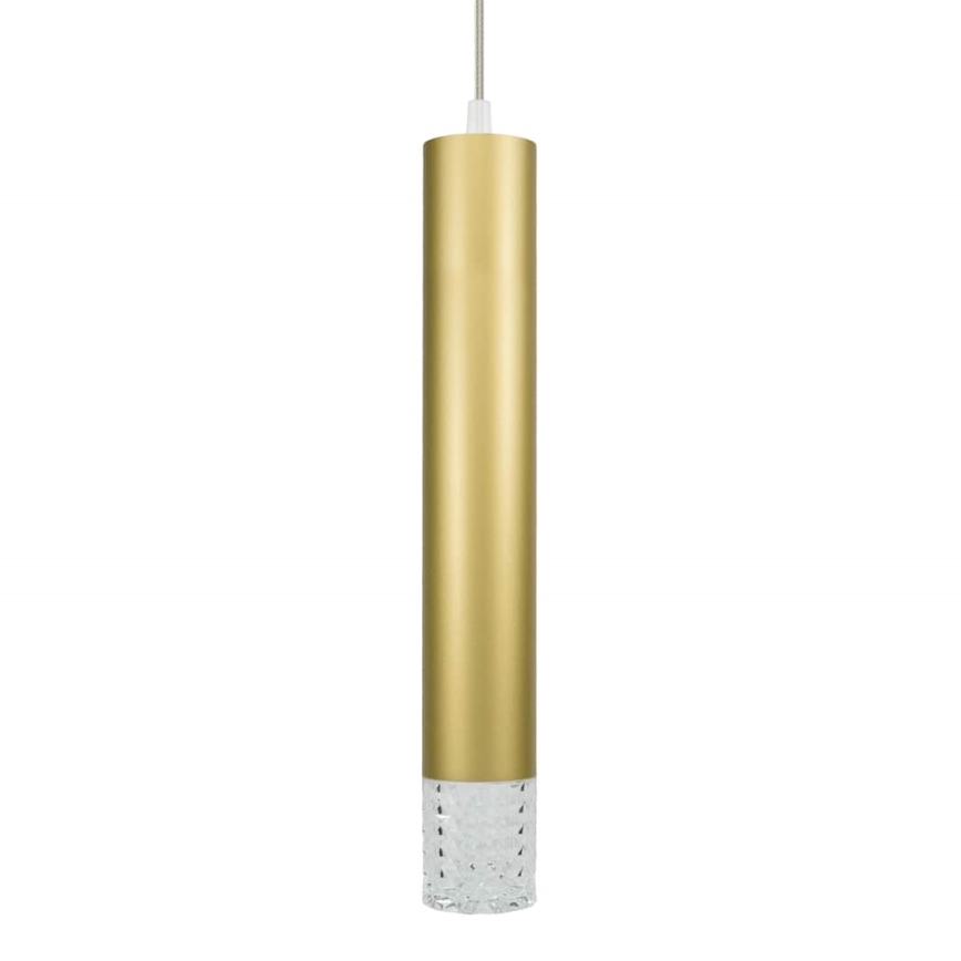Lestenec na vrvici TUBI 1xGU10/8W/230V zlata