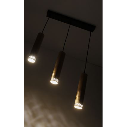 Lestenec na vrvici TUBO 3xGU10/25W/230V