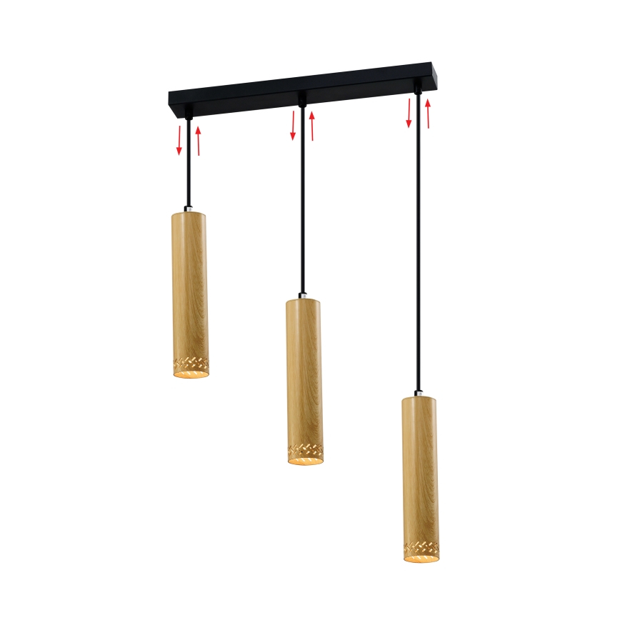 Lestenec na vrvici TUBO 3xGU10/25W/230V