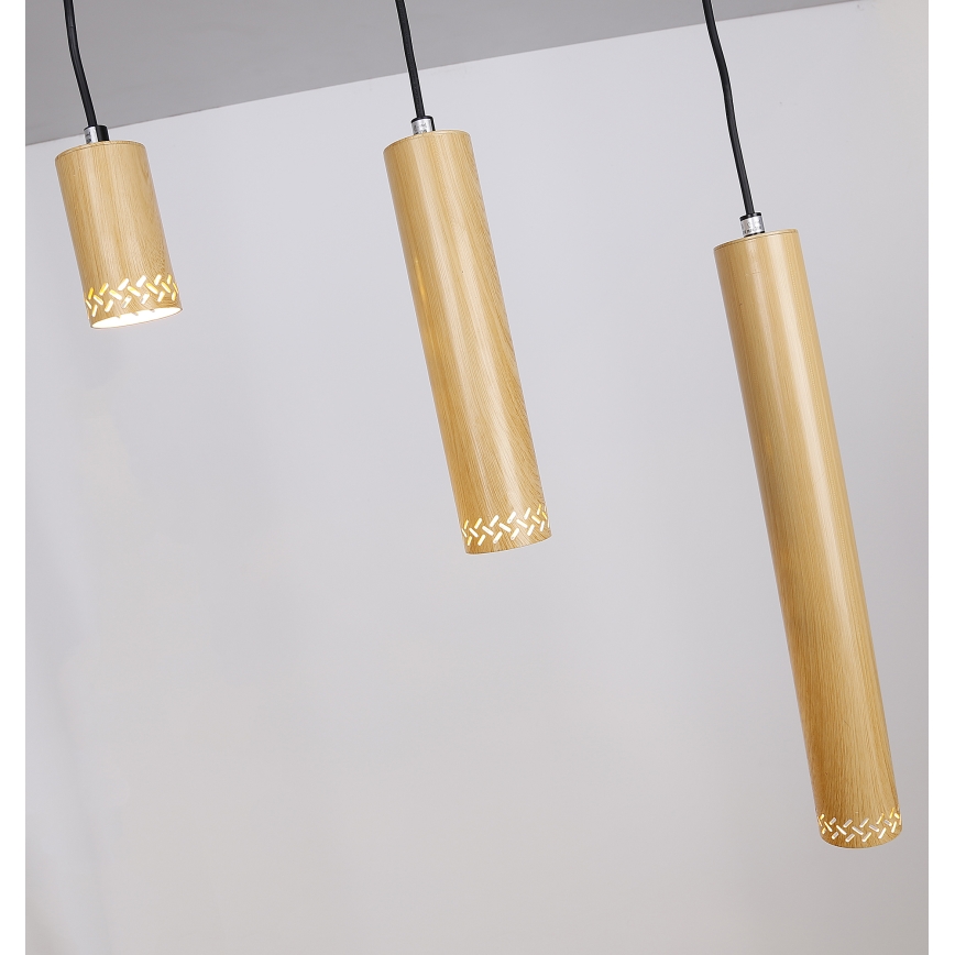 Lestenec na vrvici TUBO 3xGU10/25W/230V les