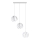 Lestenec na vrvici TULOS 3xE27/60W/230V bela