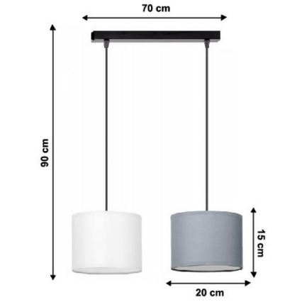 Lestenec na vrvici TUZ 2xE27/60W/230V