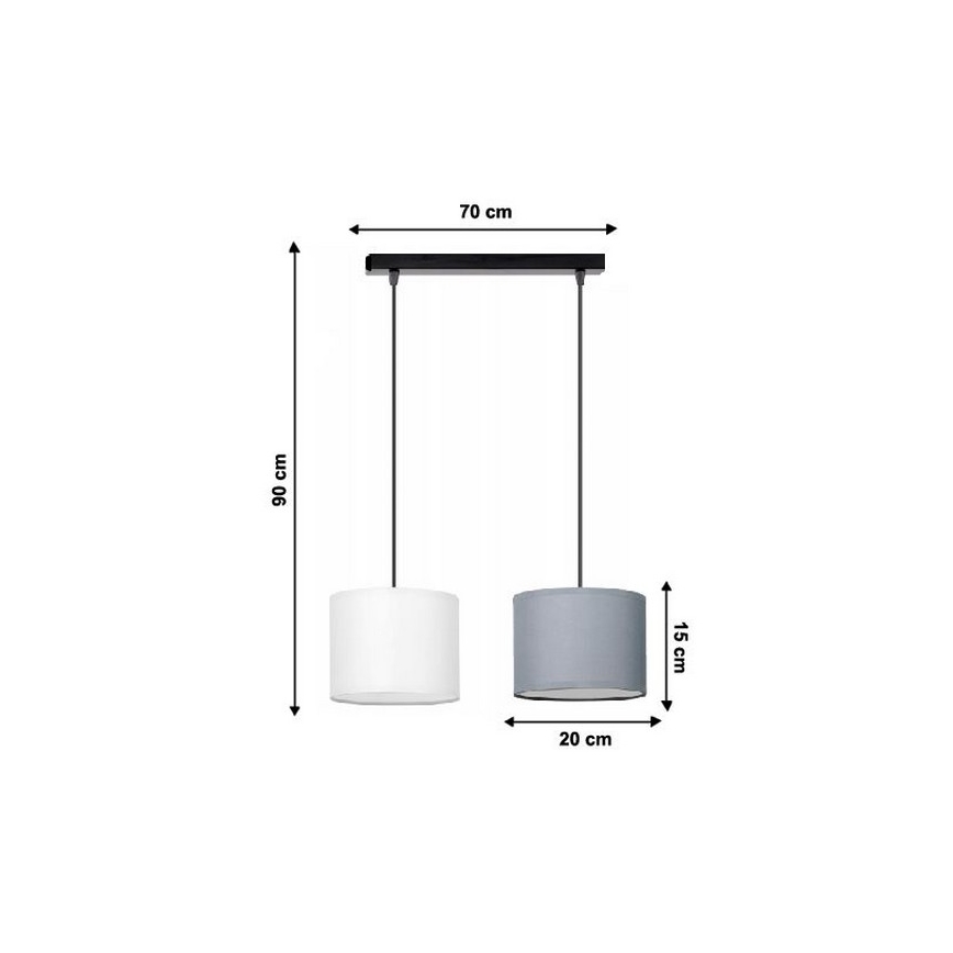 Lestenec na vrvici TUZ 2xE27/60W/230V