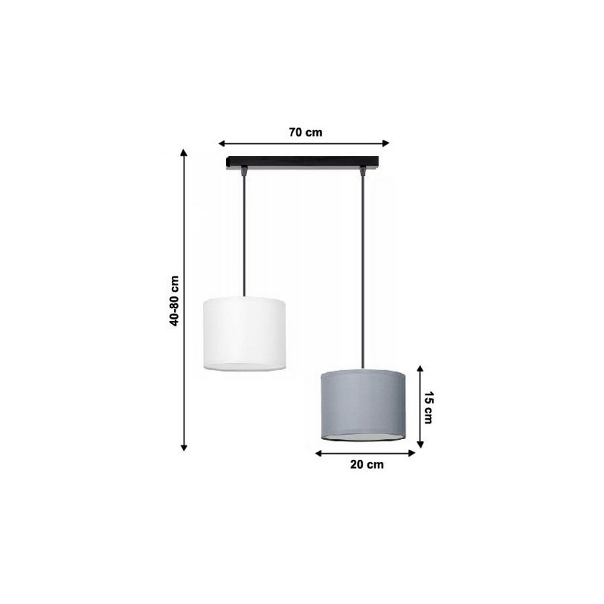Lestenec na vrvici TUZ 2xE27/60W/230V