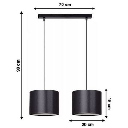 Lestenec na vrvici TUZ 2xE27/60W/230V