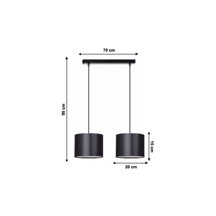 Lestenec na vrvici TUZ 2xE27/60W/230V