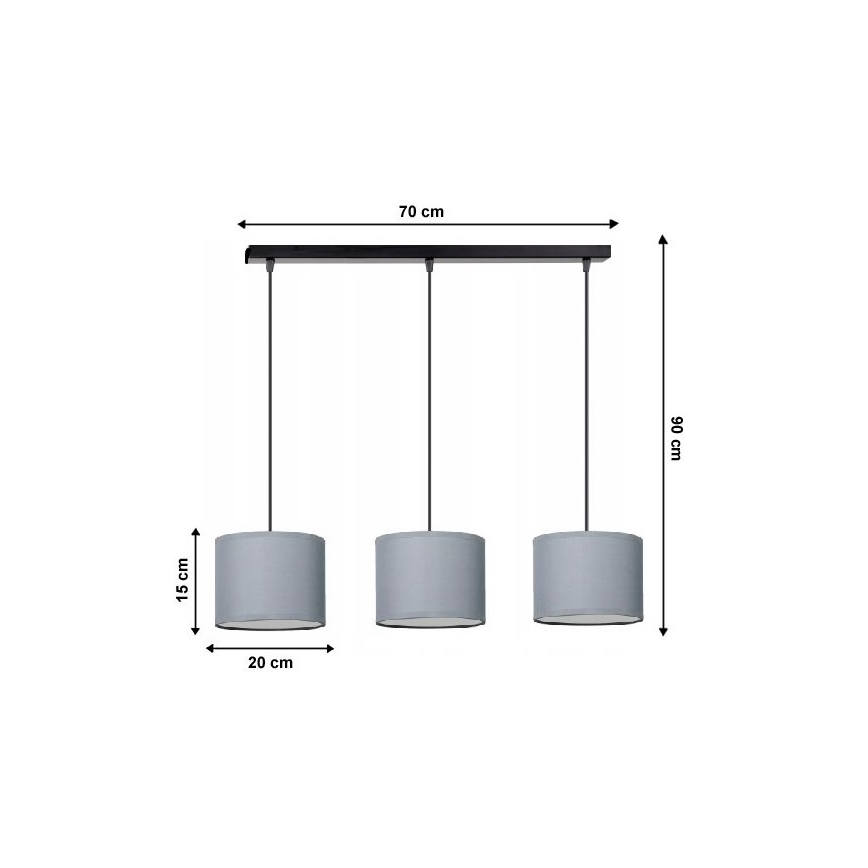 Lestenec na vrvici TUZ 3xE27/60W/230V