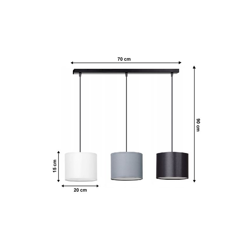 Lestenec na vrvici TUZ 3xE27/60W/230V