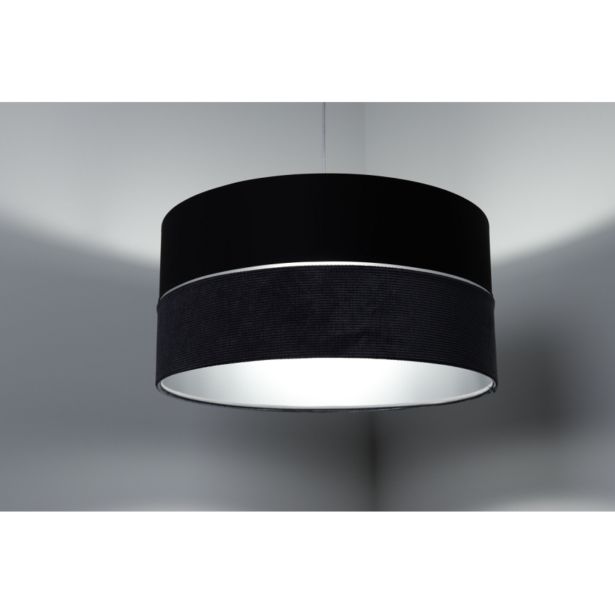 Lestenec na vrvici TWIST 1xE27/60W/230V črn/siv/srebrn