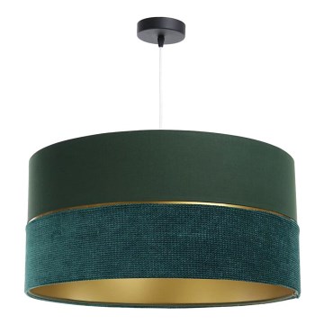 Lestenec na vrvici TWIST 1xE27/60W/230V zelen/zlat