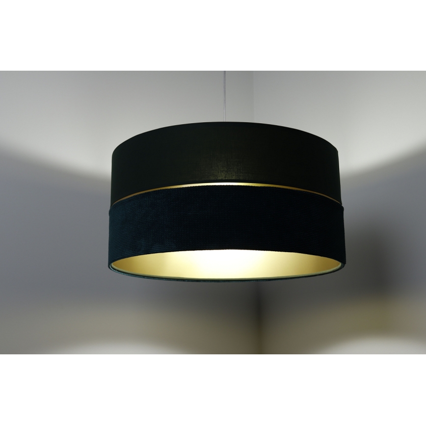 Lestenec na vrvici TWIST 1xE27/60W/230V zelen/zlat